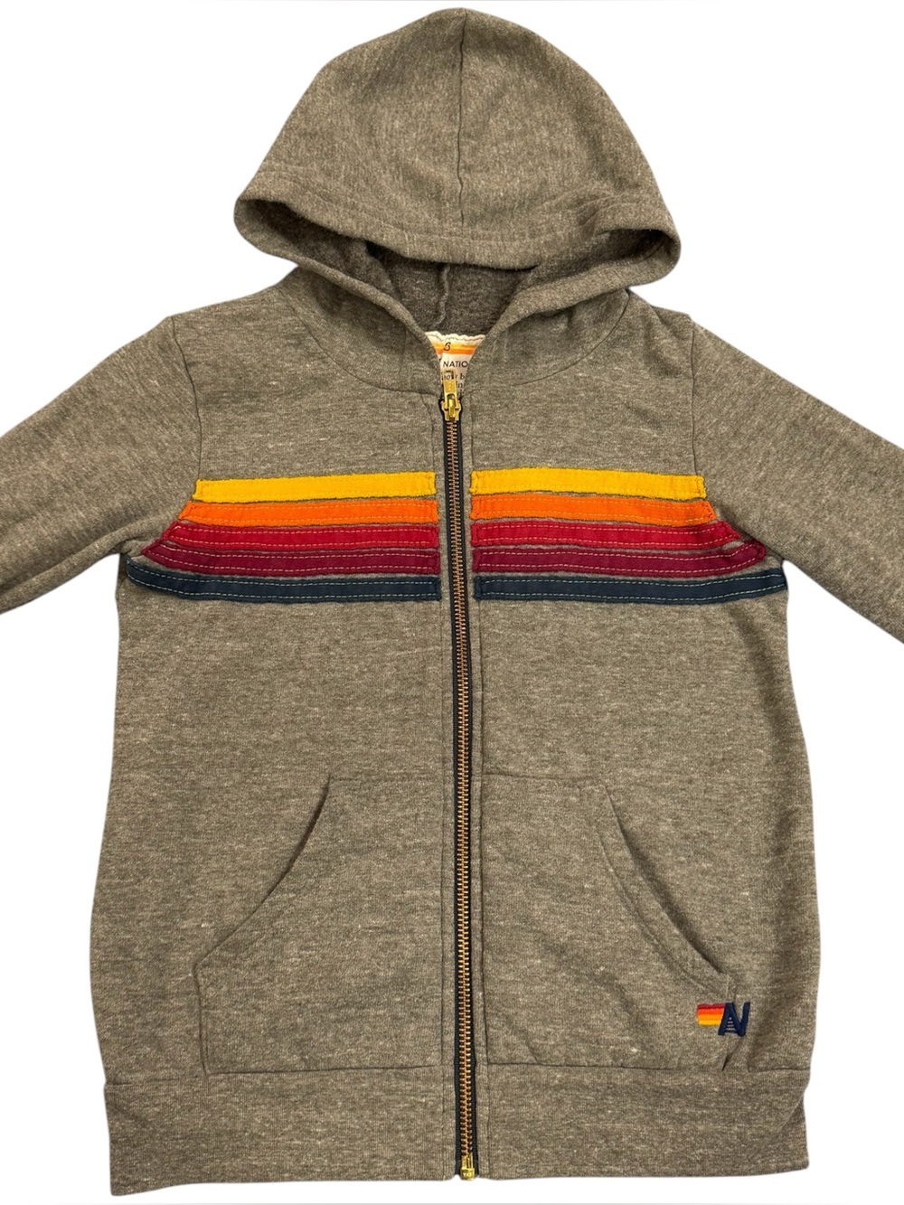 Aviator Nation Kids 5 stripe hoodie